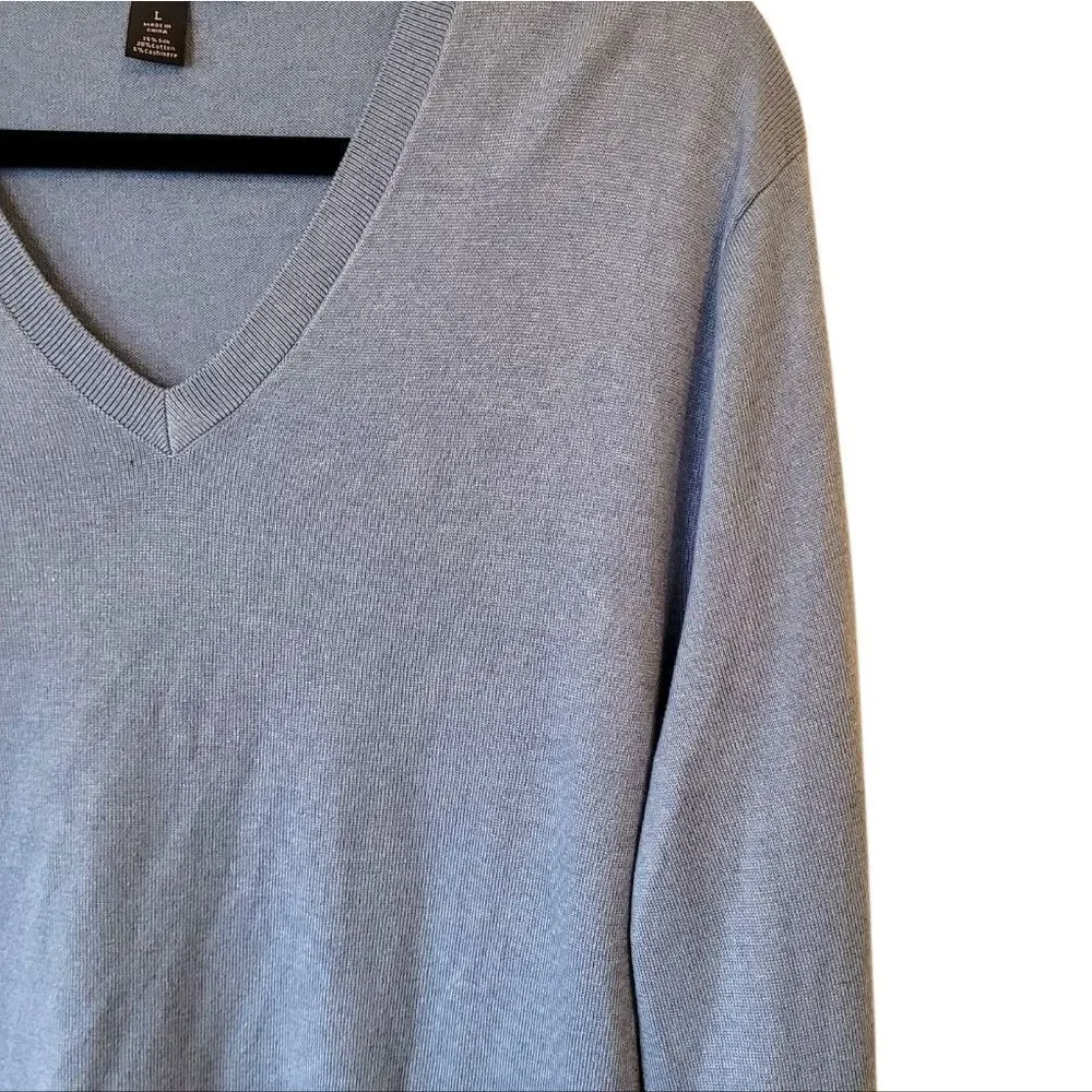 Banana Republic Men's Light Blue Luxury Blend V Neck Sweater Size L